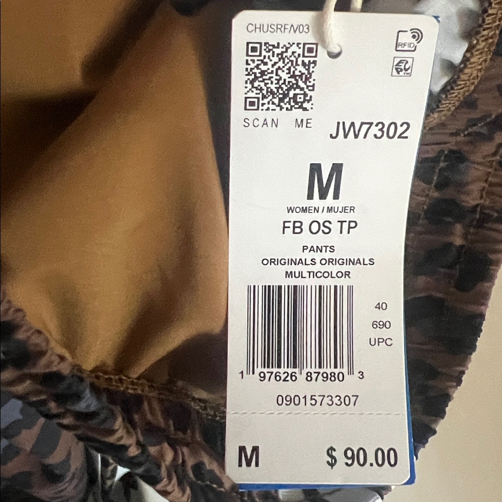 New w Tags Leopard Wide-Leg Track Pants with White Stripes. Sold out everywhere - Picture 4 of 4